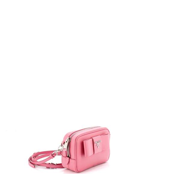 Prada Bow Camera Crossbody Bag Saffiano #244768P82B - Picture 2 of 7